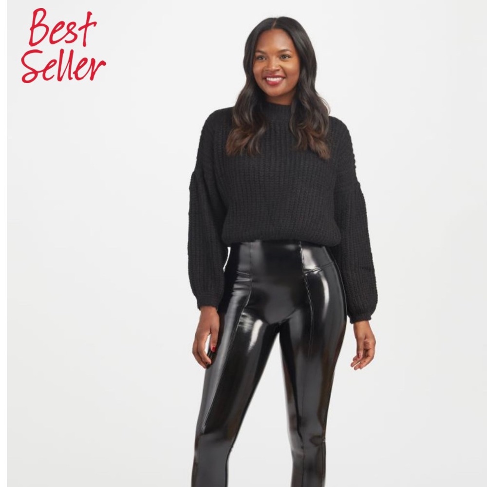 SPANX Faux patent leather leggings